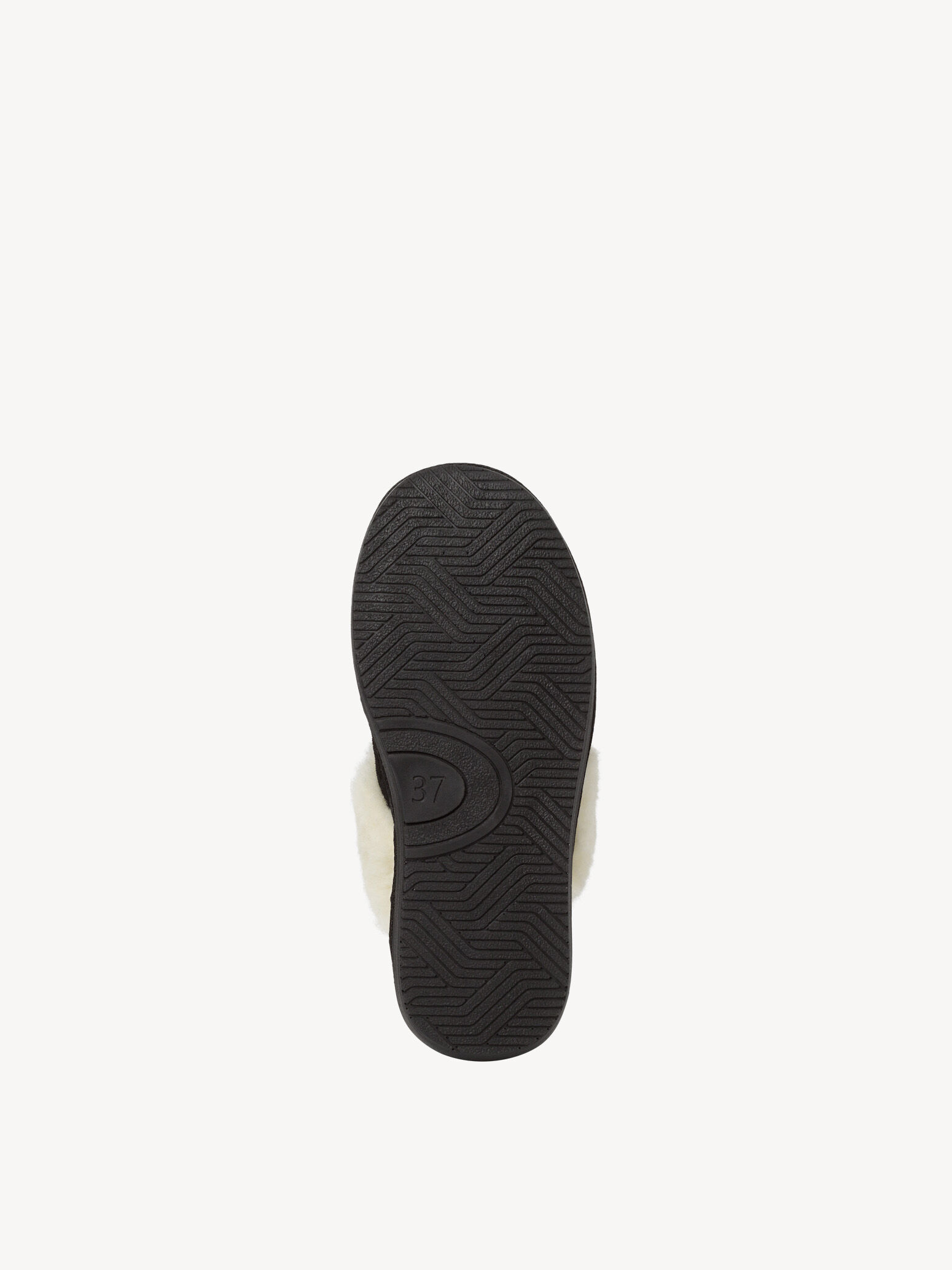 Pantoufle en cuir - noir