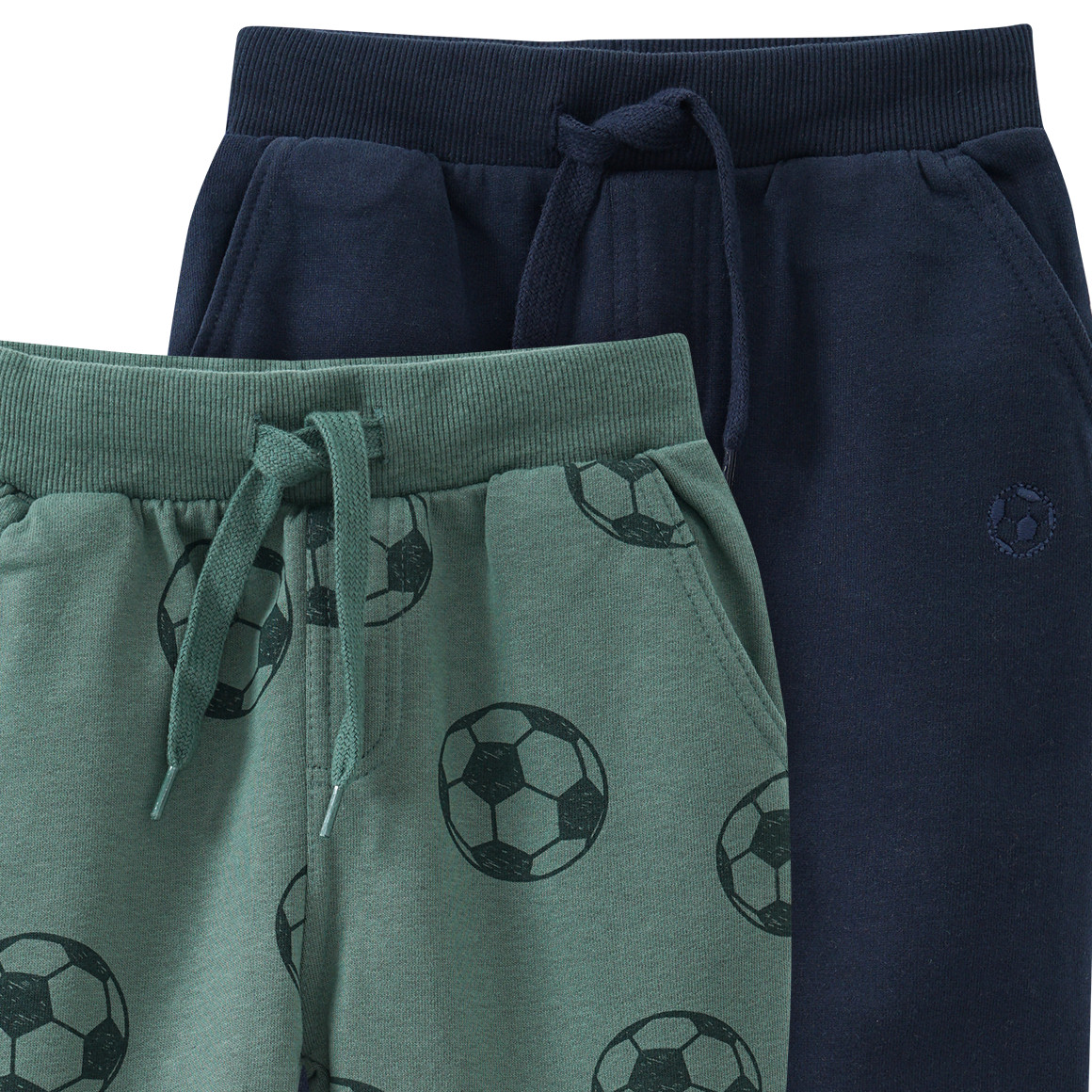 2 Jungen Jogginghosen mit Fußball-Print