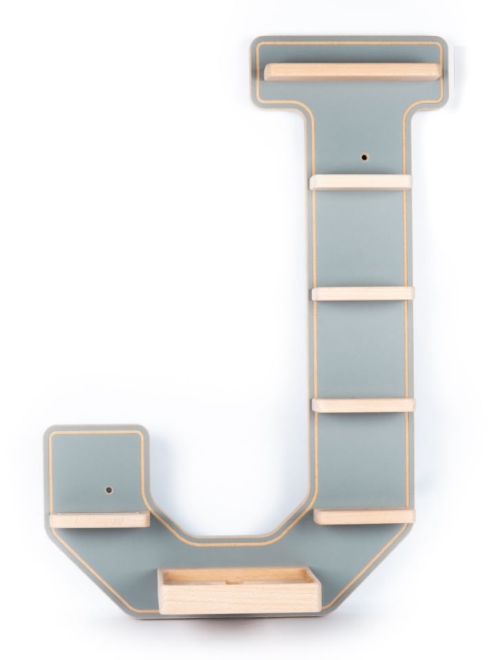 BOARTI Holz Regal Buchstabe J für Toniebox Tonies Figuren in Grau günstig kaufen onesize