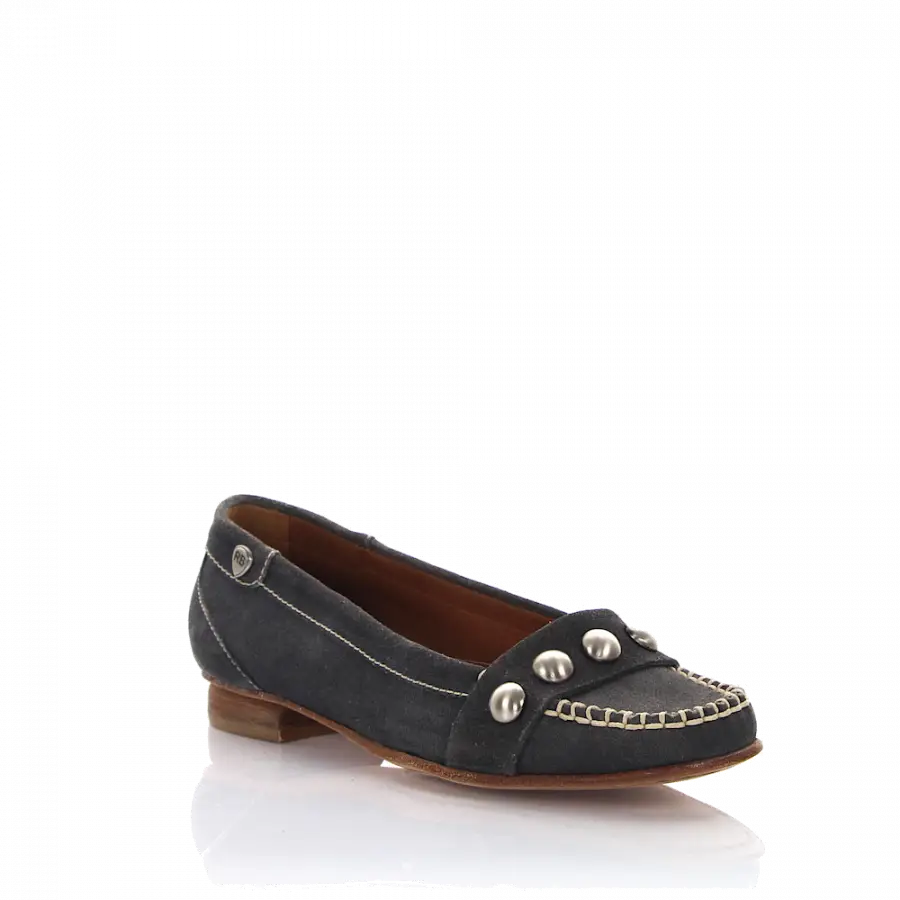 Rossano Bisconti - Slipper Delave Veloursleder grau Nieten - grau
