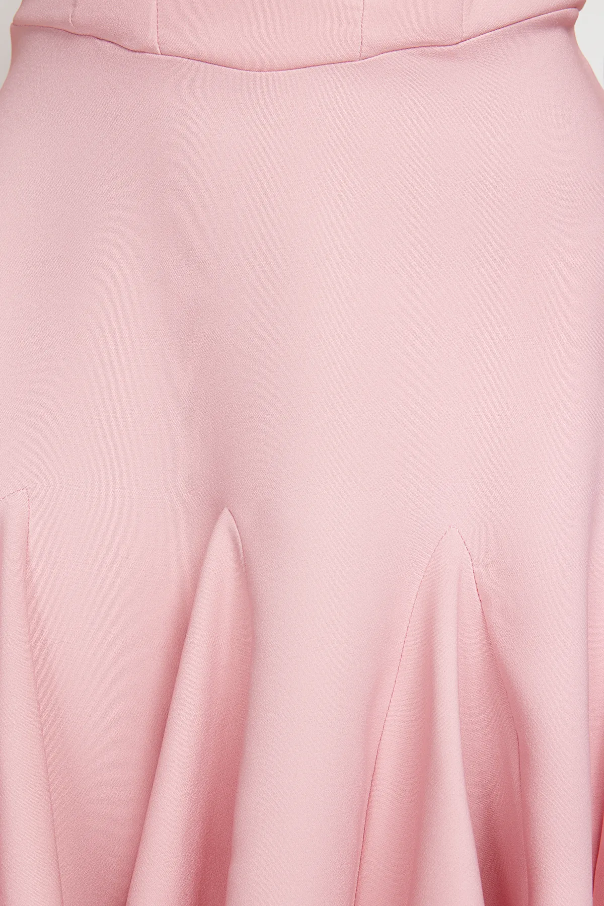 Trendyol Collection  Rosafarbenes, gefüttertes, elegantes Abendkleid mit gewebten Details und Korsettpaspelierung TPRSS23EL00251