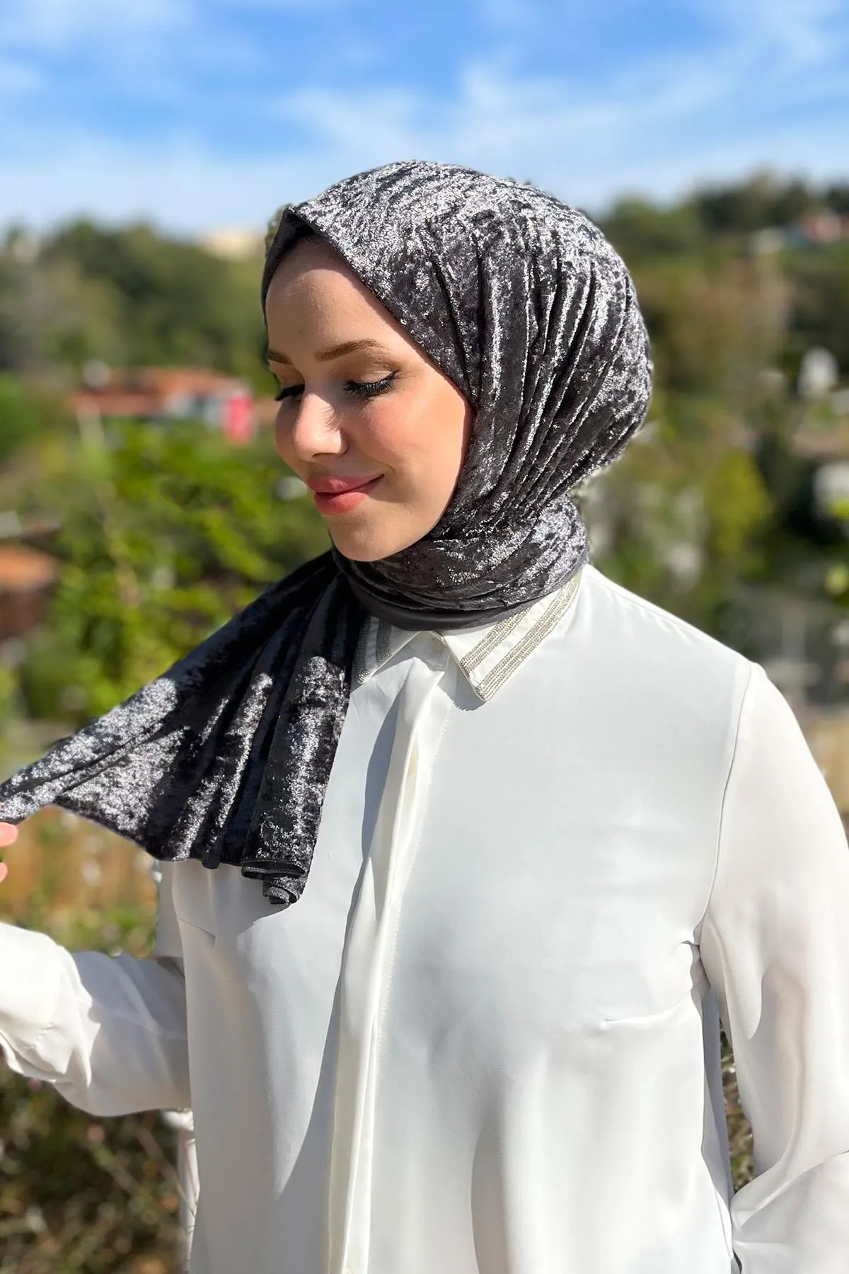 Armine  Trend-Strickschal 1 – Ats1or-12 – geräuchert