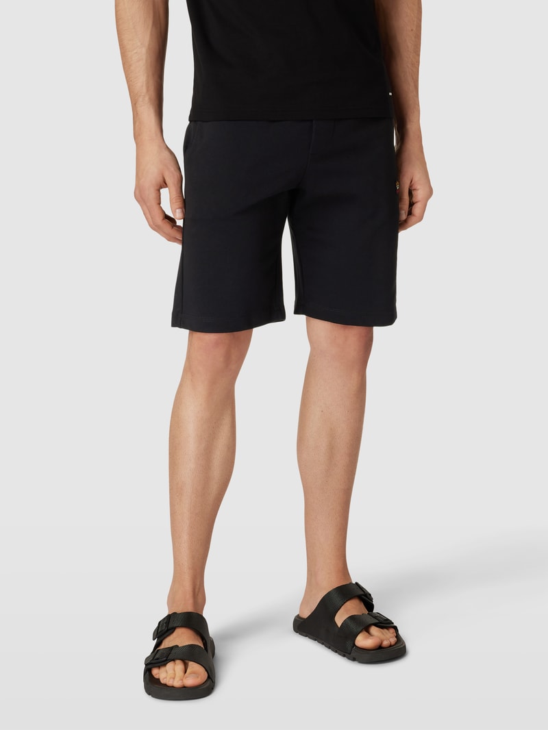 Sweatshorts mit Label-Detail in schwarz
