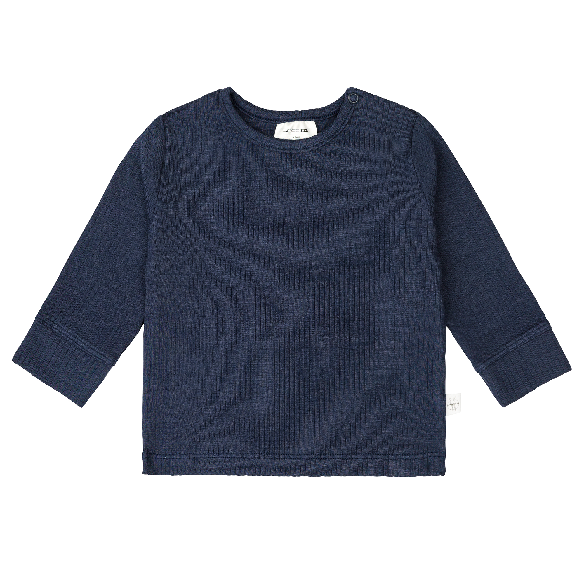 Baby Langarm Shirt - gerippt, Blau