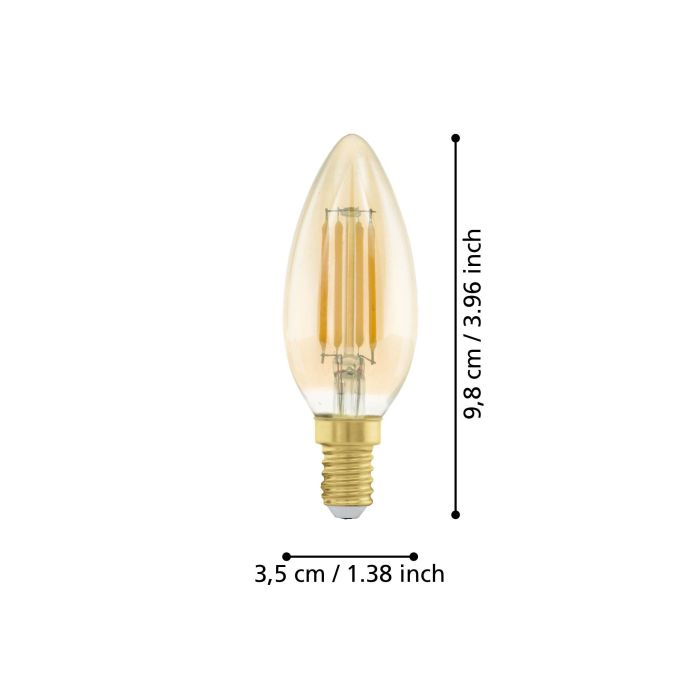 EGLO E14 LED Filament Leuchtmittel Amber warmweiß