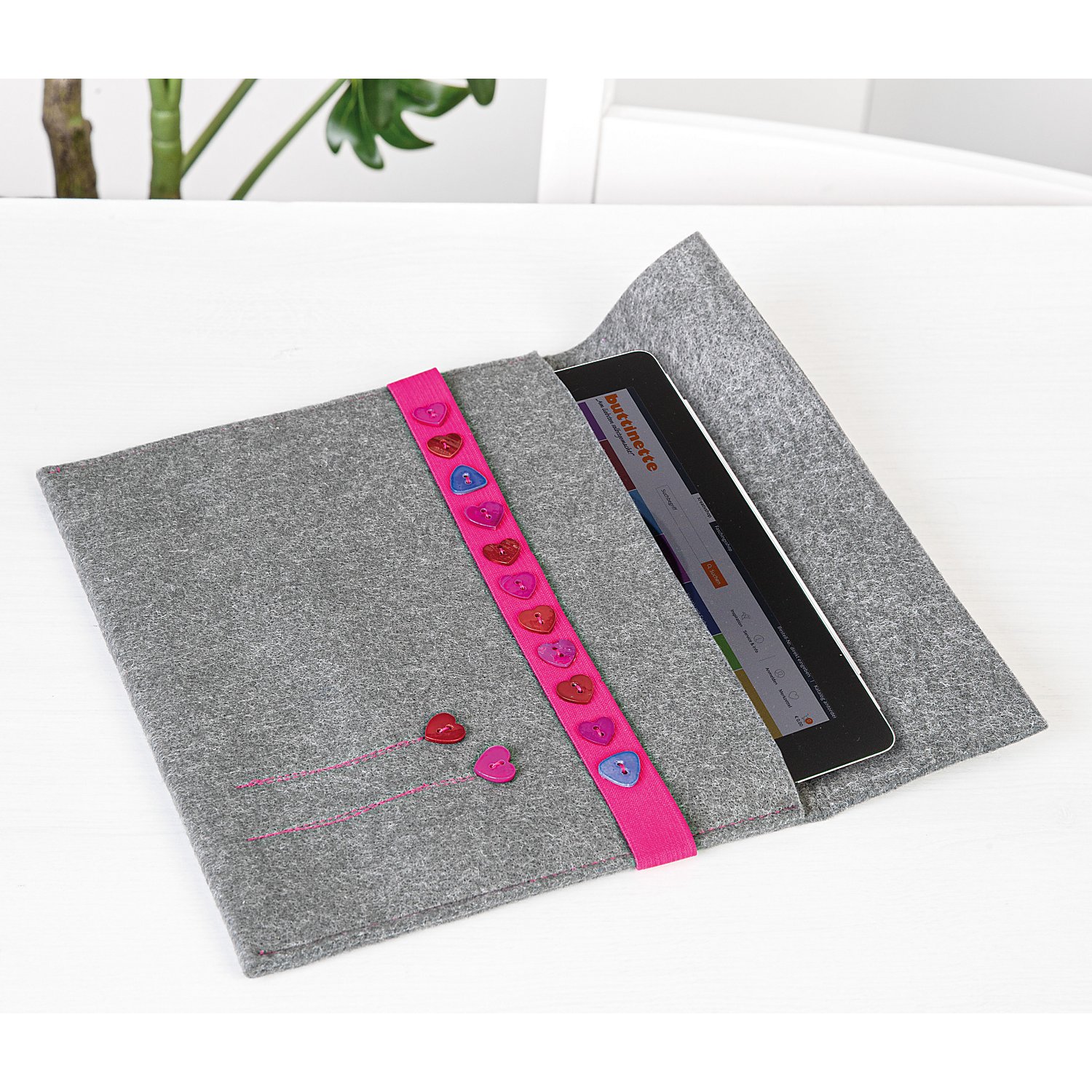 Filz, Stärke 2 mm, grau-melange
