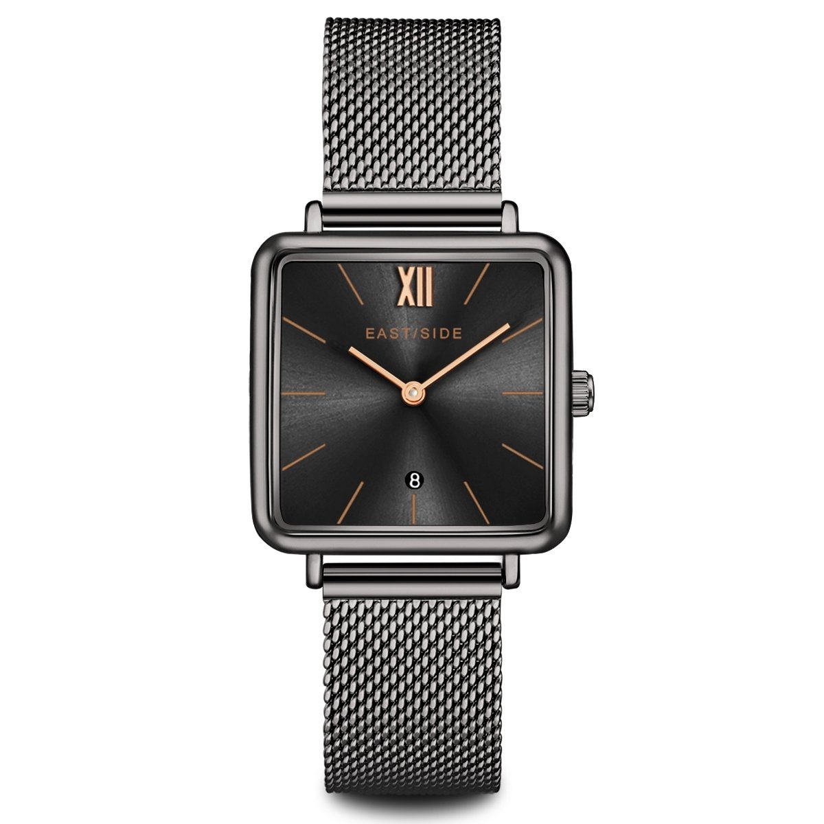Eastside Automatikuhr Grand anthrazit, mit Edelstahl-Armband