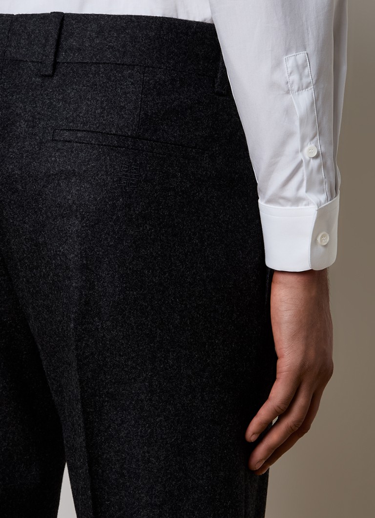 Pantaloni drepti Van Wol de la Givechy cu steekzakken