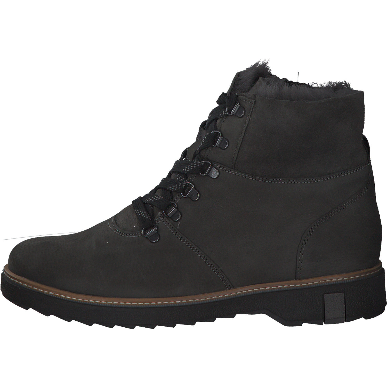 Waldläufer Hitmoi 911802, Winterstiefeletten, Damen, Grau (Carbon/Black)