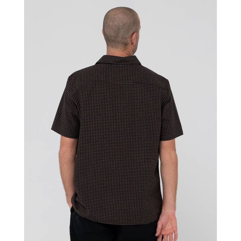 RUSTY DATSUN CHECK SHIRT Kurzarmhemd Herren