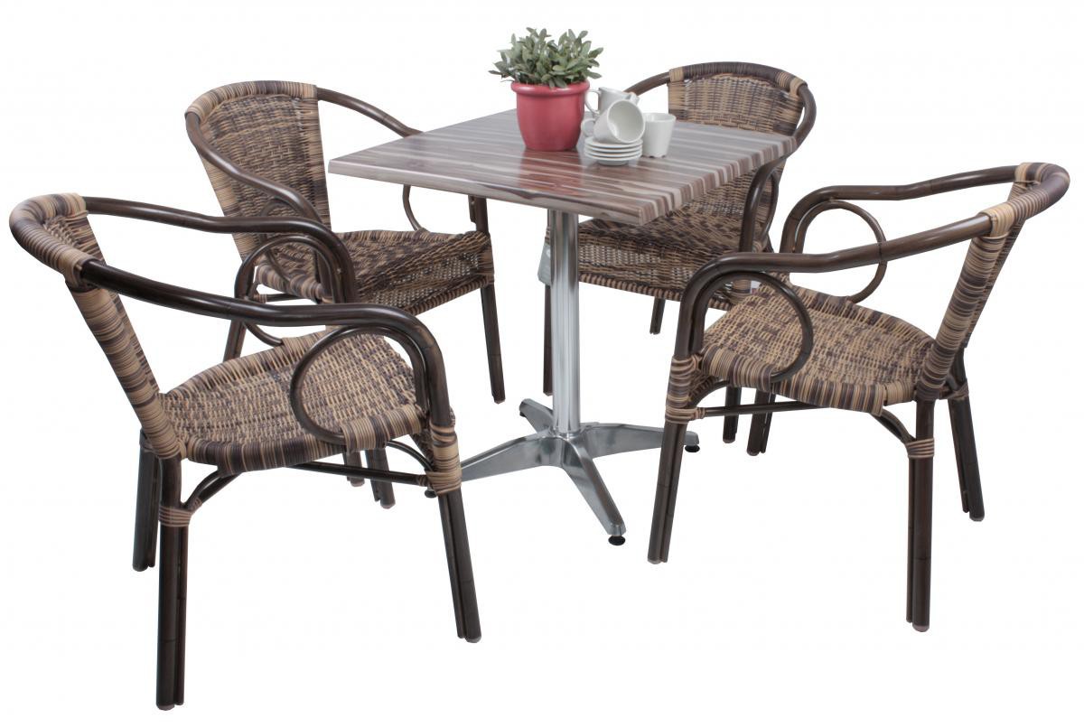 Garden Pleasure Harms Tischgestell BRENTA, 4-Fuß 66x66 cm