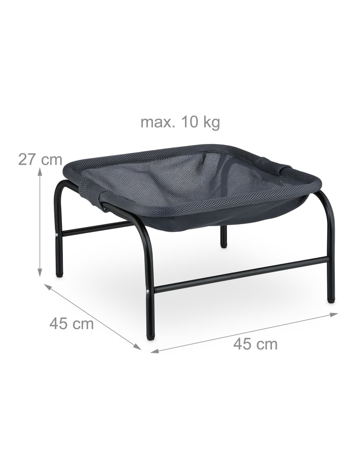 relaxdays Katzenhängematte in Grau/ Schwarz günstig kaufen onesize
