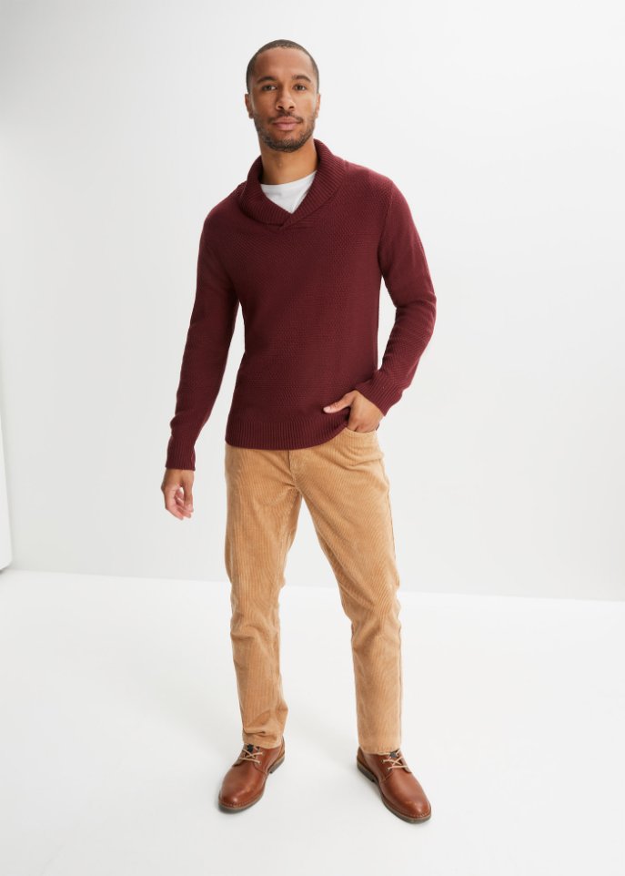 Pullover mit Schalkragen