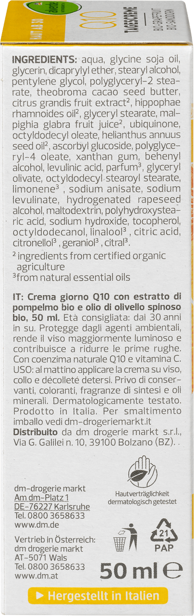 Gesichtscreme Q10, 50 ml