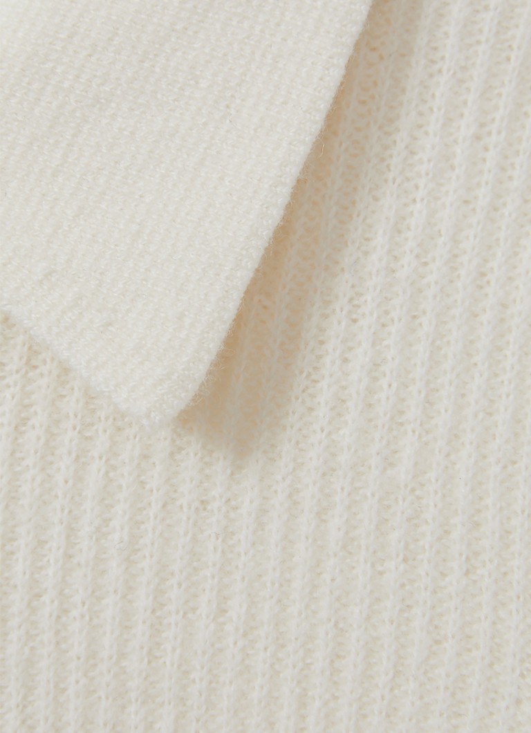 Reiss Regis fine-knit wool sweater with half zip