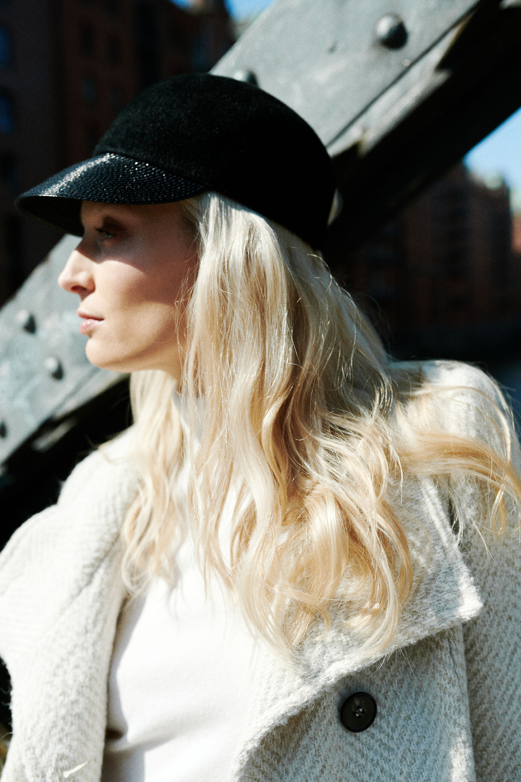 manteau ali ivoire femme