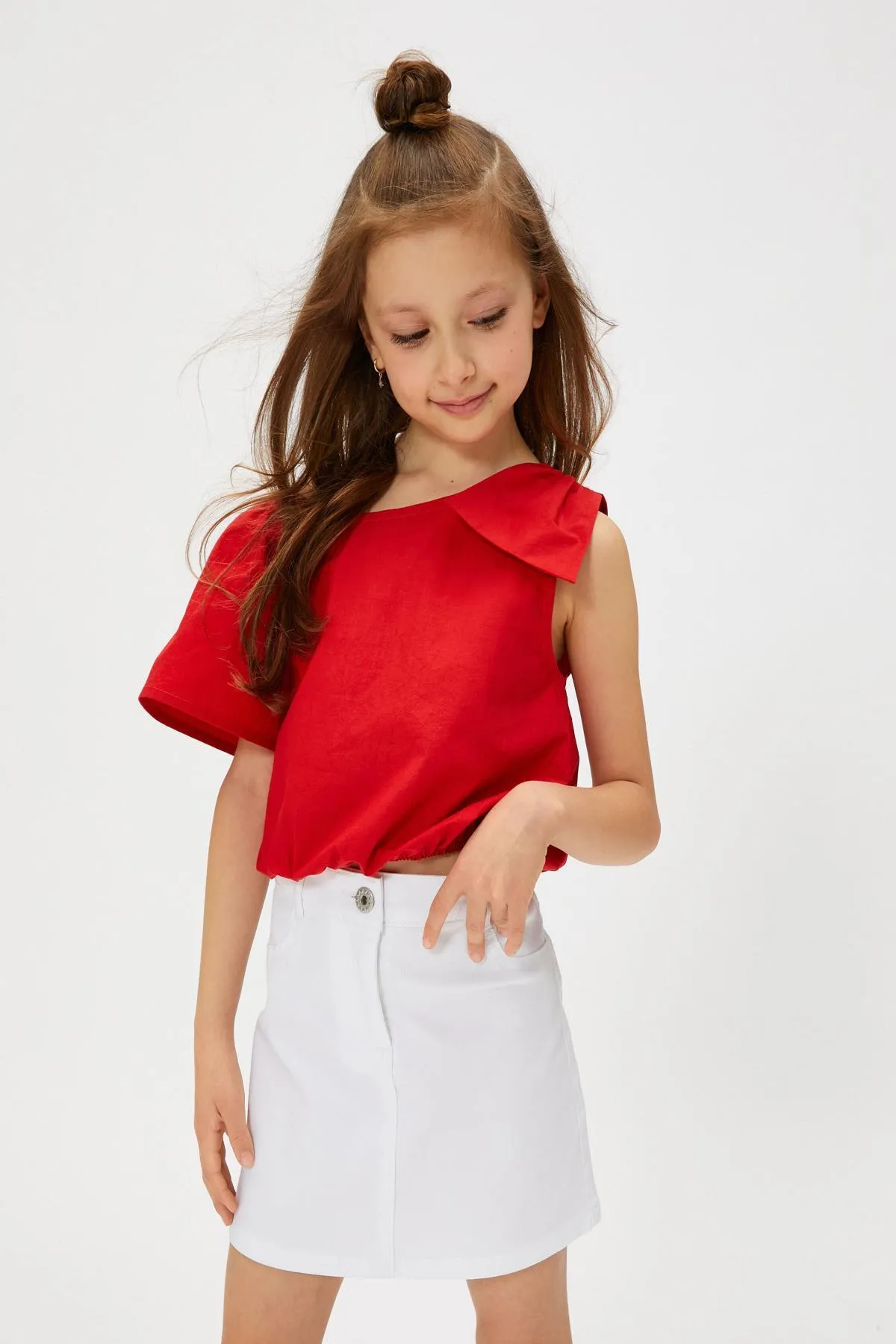 Koton  Bluse One-Shoulder-Schleife aus Baumwolle