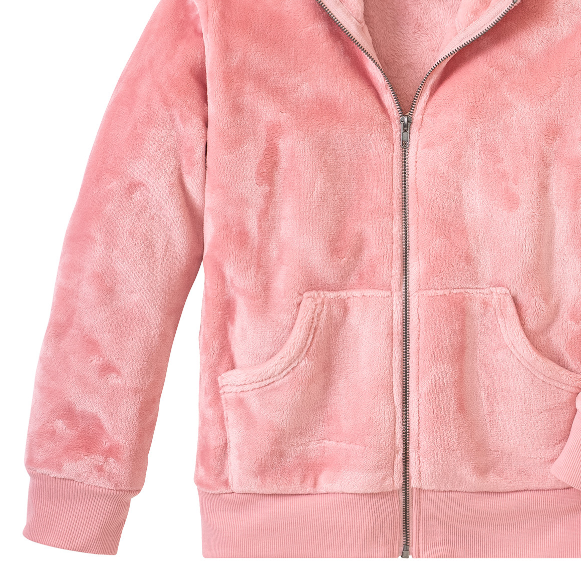Mädchen Kuscheljacke mit Kapuze