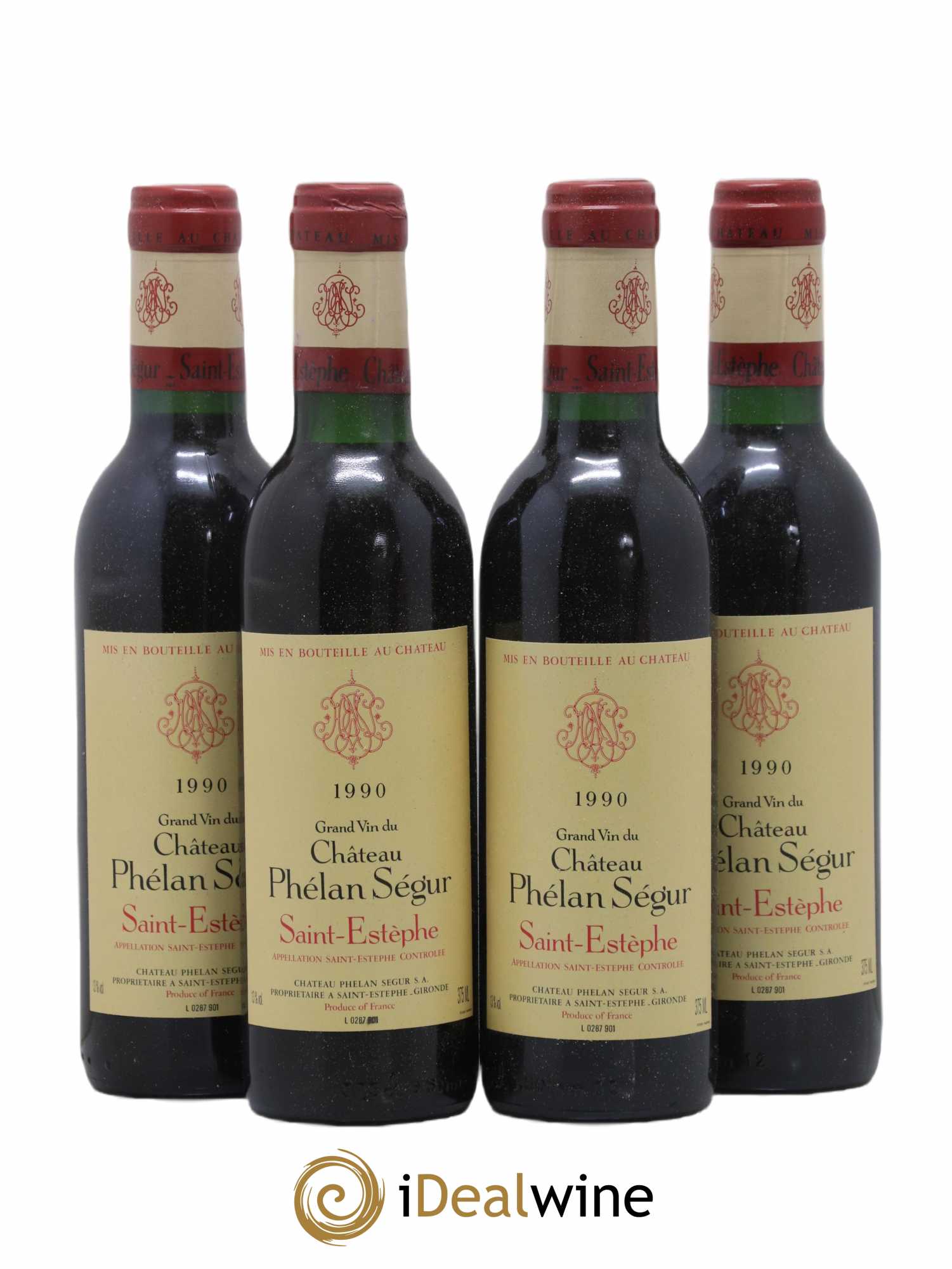 Château Phélan Ségur  1990 - Lot de 24 Demi-bouteilles