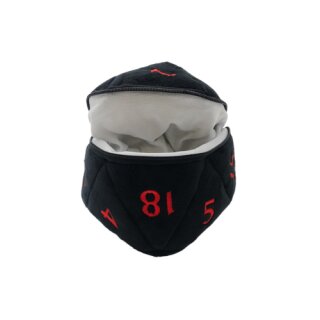 UP - D20 Plush Dice Bag - Dungeons & Dragons - Black and Red