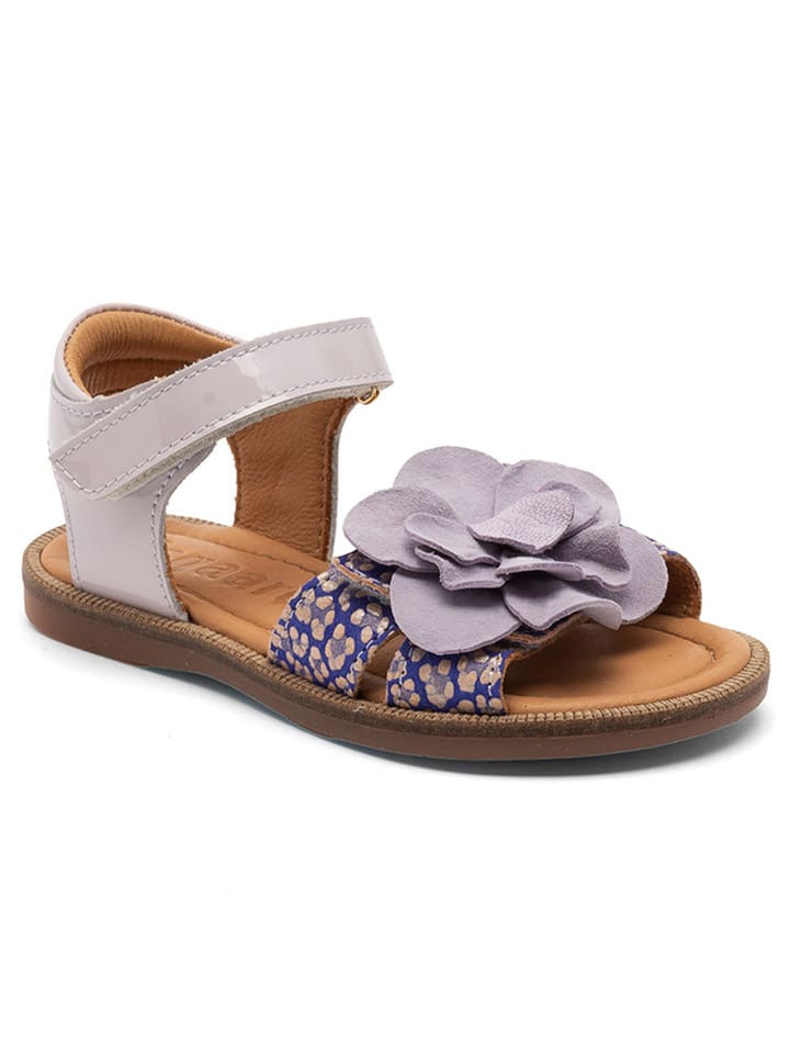 bisgaard Leder-Sandalen in Lila/ Dunkelblau günstig kaufen