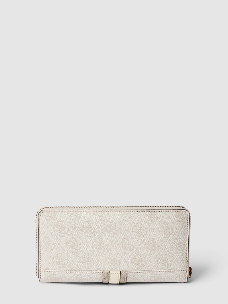Portemonnaie mit Label-Details Modell 'GINEVRA' in stein