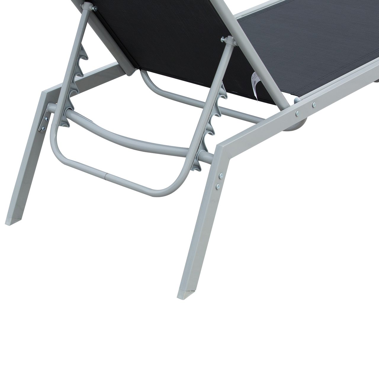 Outsunny Garten-Sonnenliege Metall 170 x 58 x 97 cm