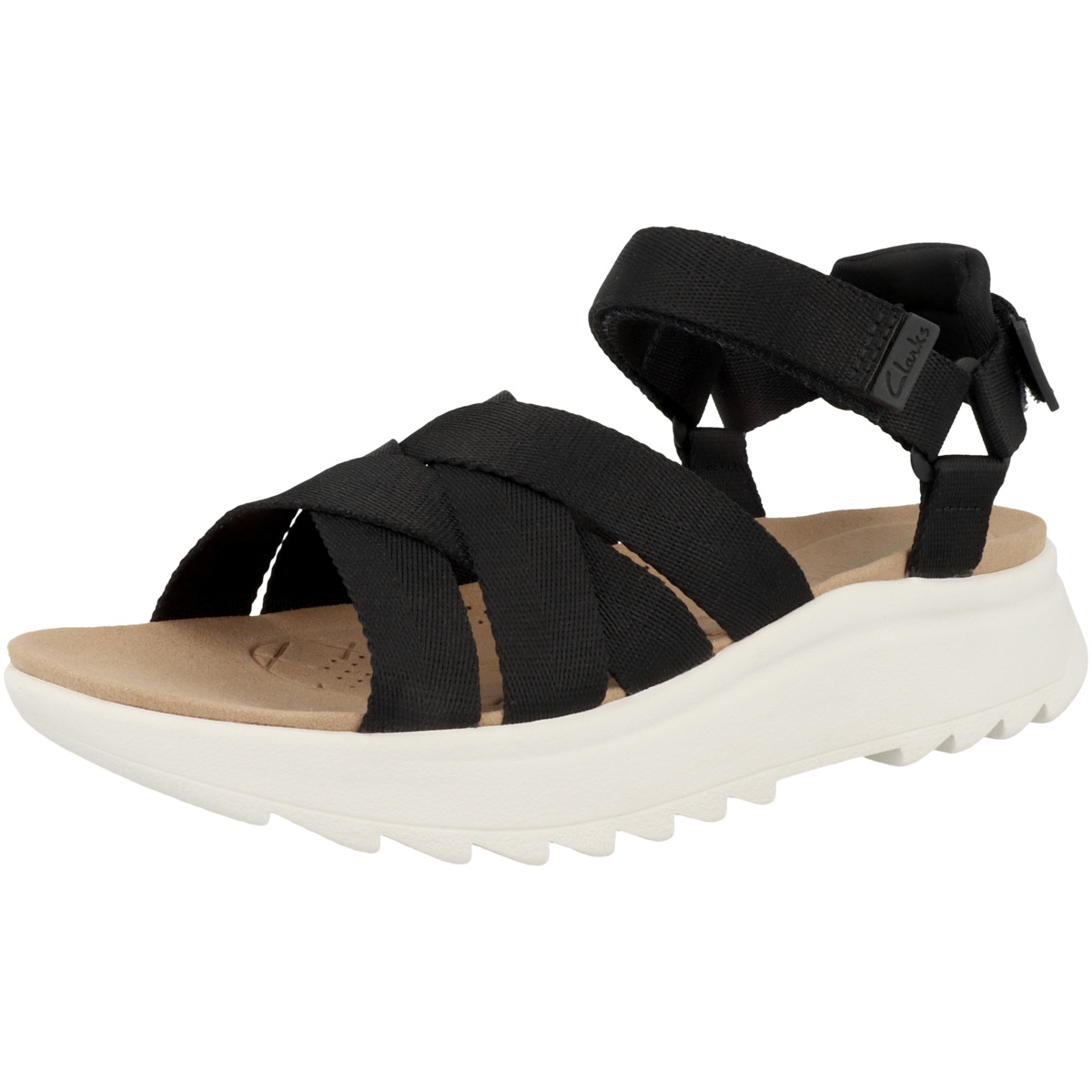 Clarks DashLite Cross Sandale schwarz