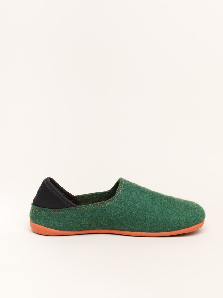 Gottstein Hausschuh Wool Slip-On in green/orange günstig kaufen