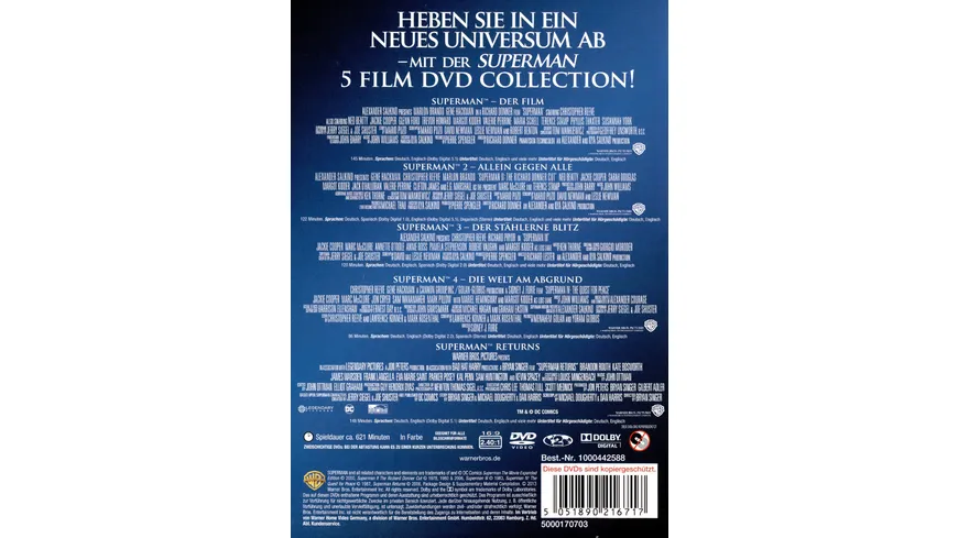 Superman - Die Spielfilm Collection  [5 DVDs]