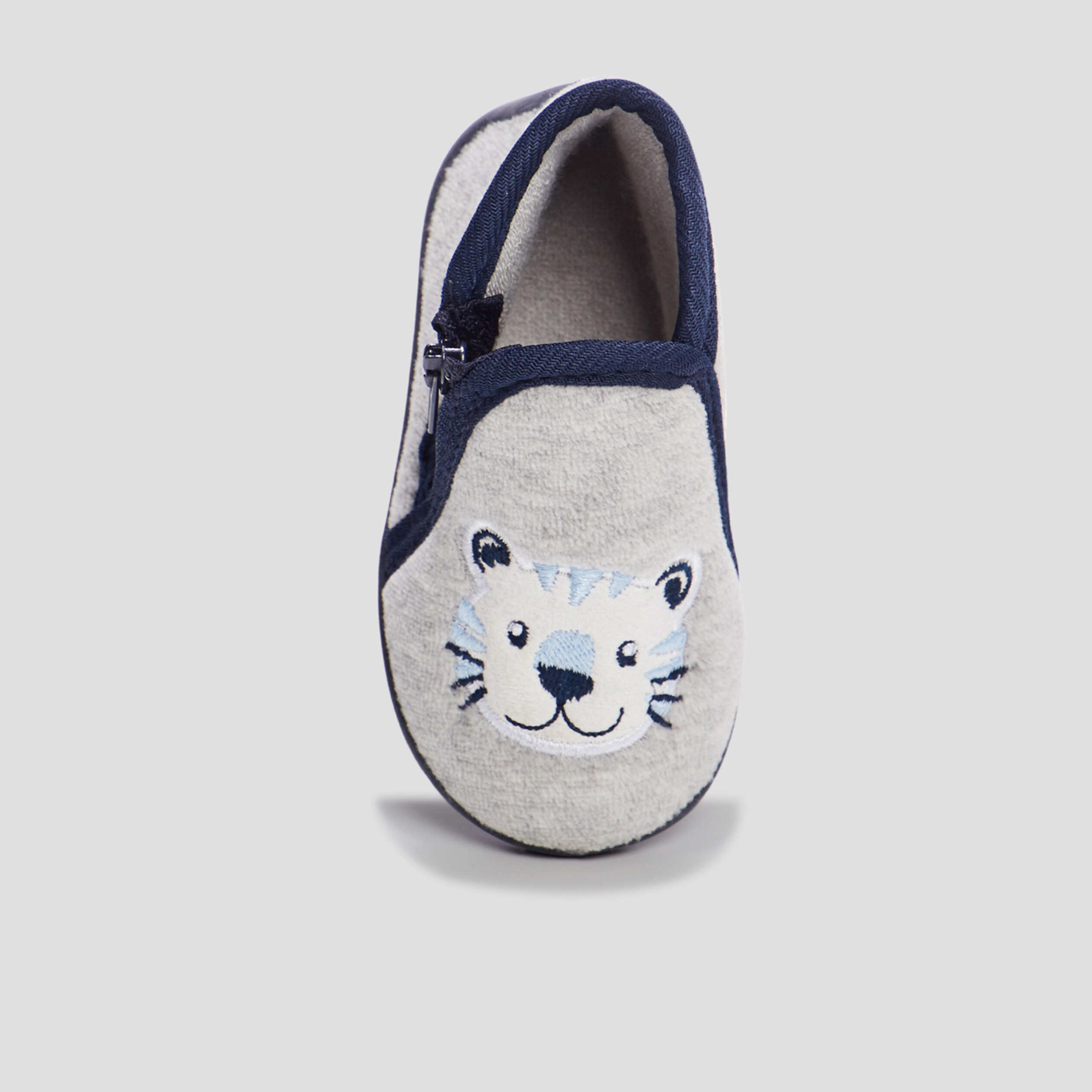 Chaussons bottillons gris bébé garçon | La Halle
