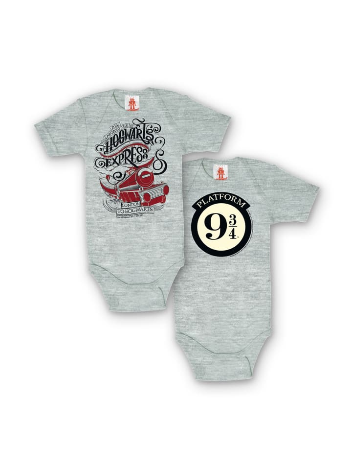 Logoshirt 2er Pack Baby-Body HARRY POTTER - HOGWARTS EXPRESS - Print Harry Potter - Hogwarts Express in grau-meliert günstig kaufen