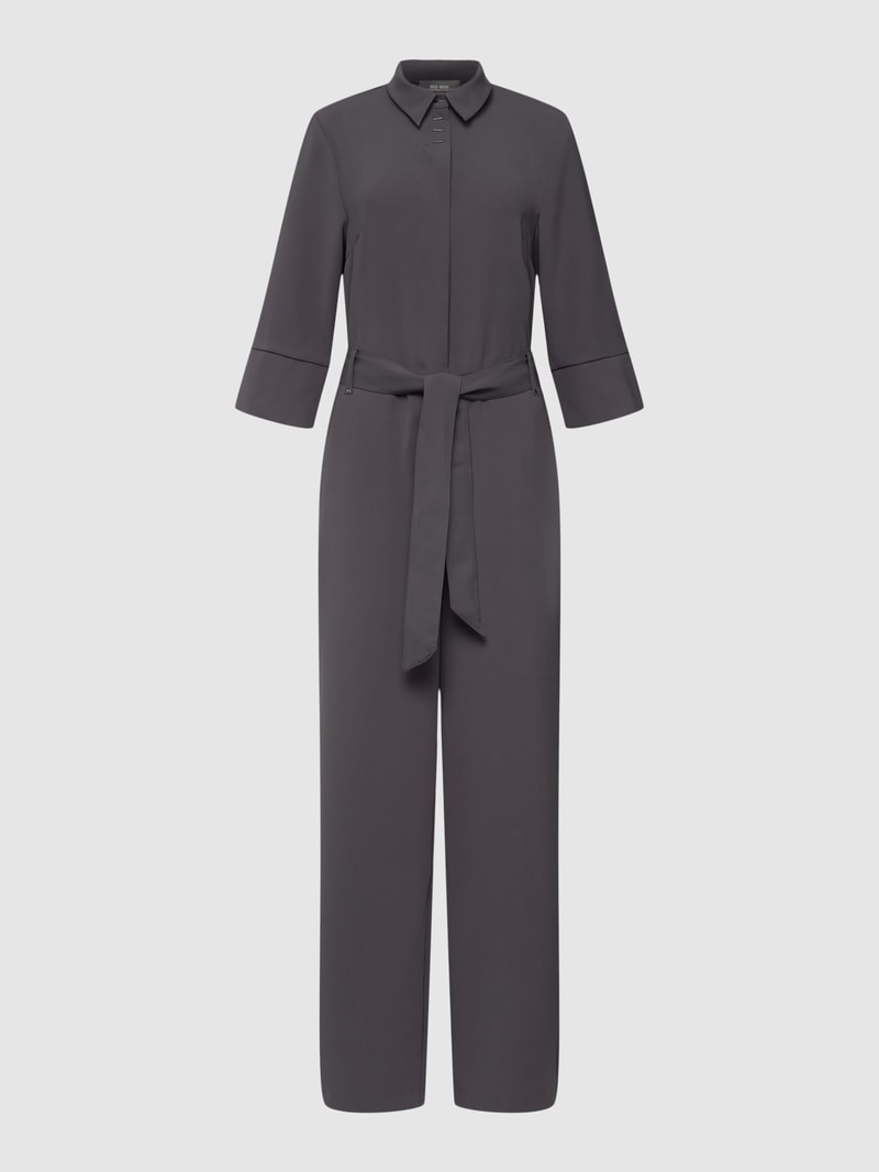 Jumpsuit mit Taillengürtel Modell 'Everli Leia' in dunkelgrau