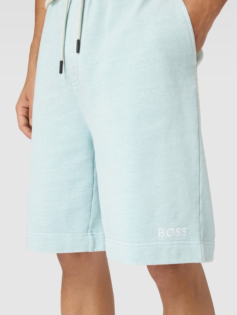 Shorts mit Label-Stitching Modell 'Neon' in mint