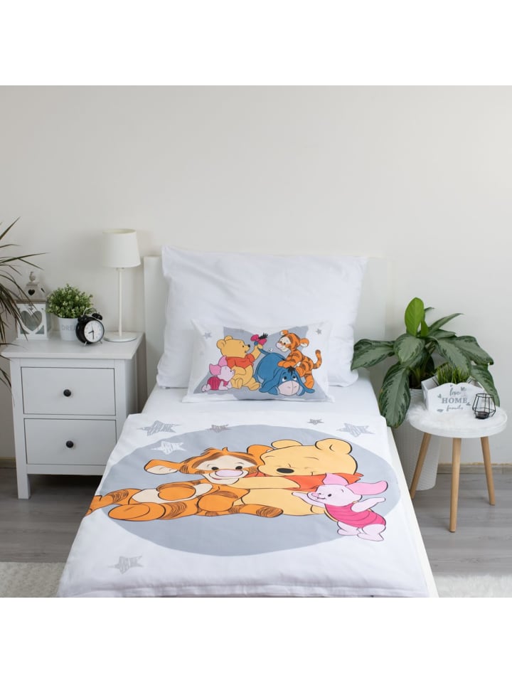 Disney 2-tlg.Set: Babybettwäsche Disney Winnie Puuh in Weiß günstig kaufen 100