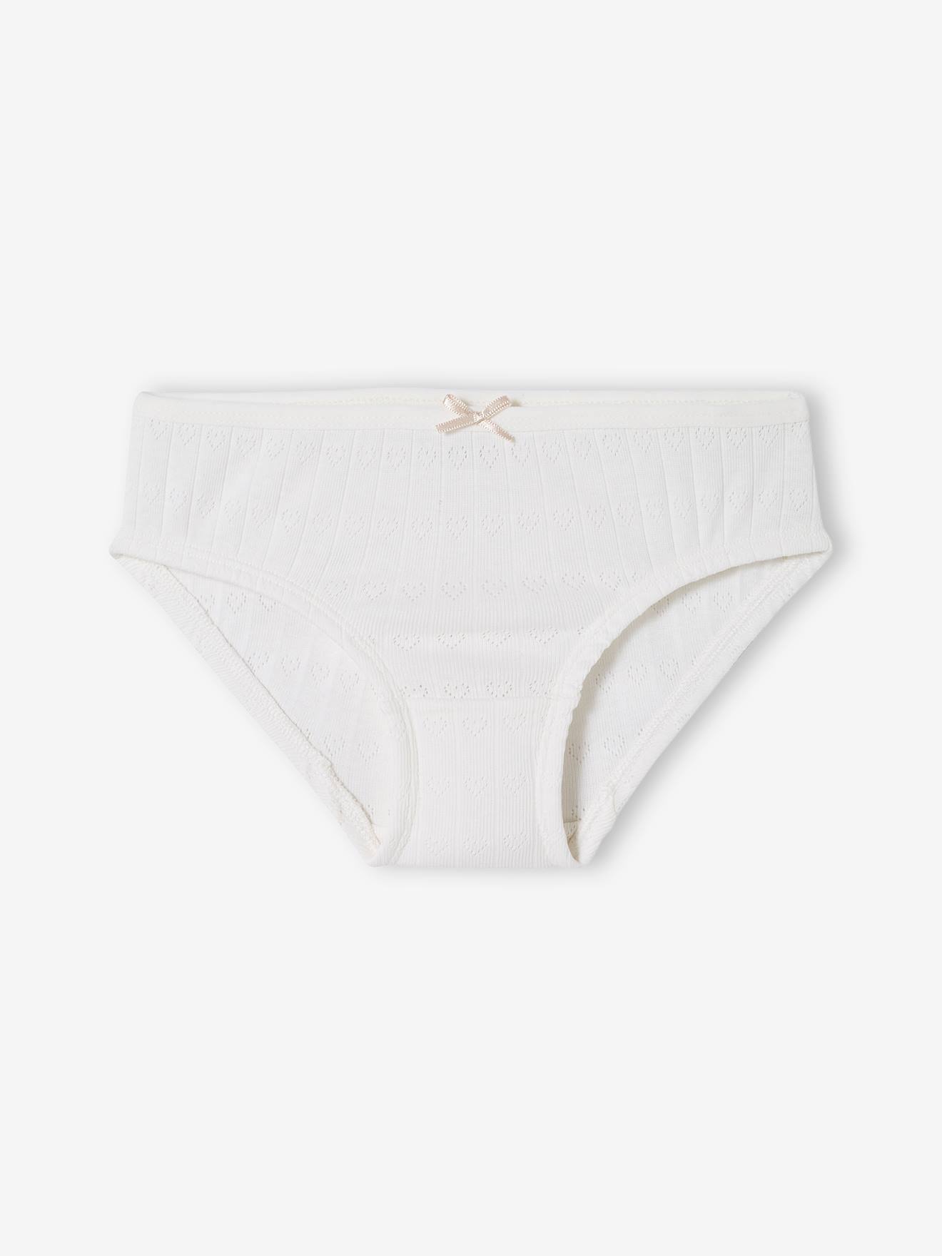 Lot de 2 culottes en maille ajourée fille lot ivoire