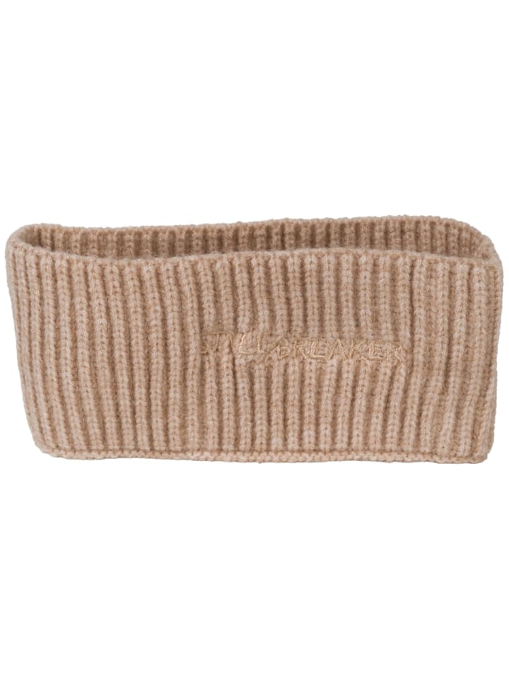 styleBREAKER Strick Stirnband mit Logo in Hellbraun günstig kaufen onesize