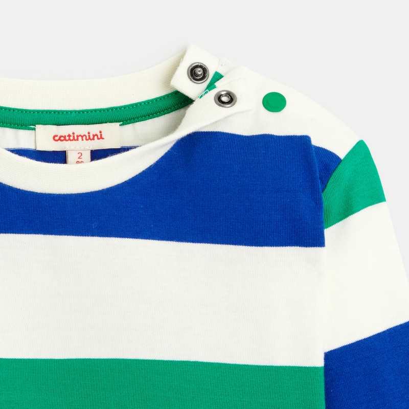 T-shirt bébé garçon jersey rayures vertes Catimini