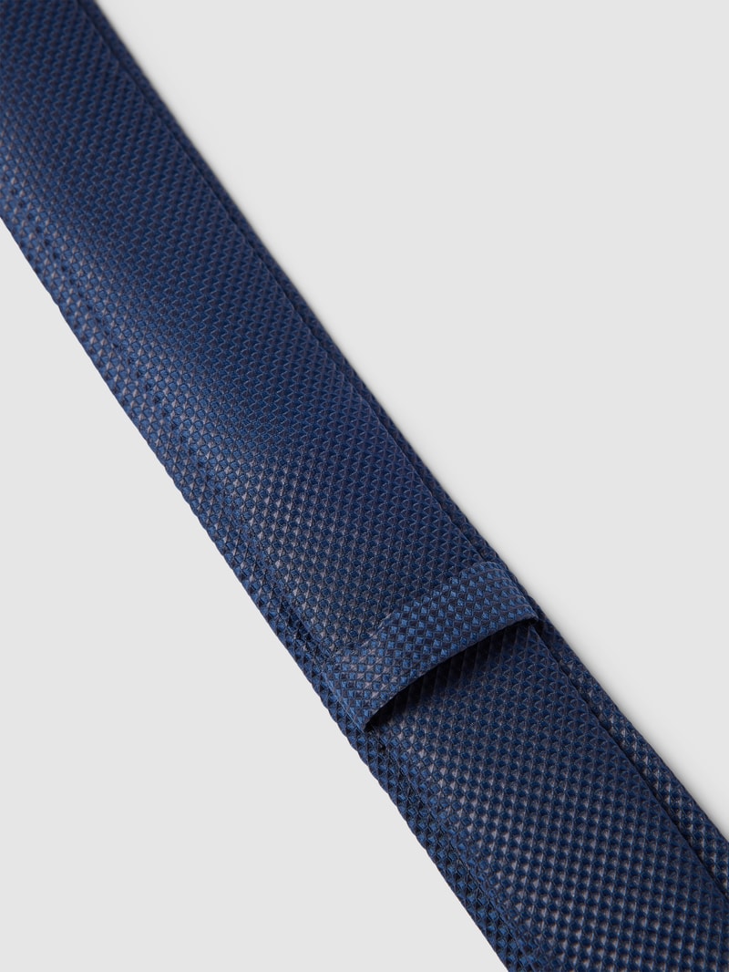 Krawatte mit Strukturmuster Modell 'JACCOLE' in marineblau