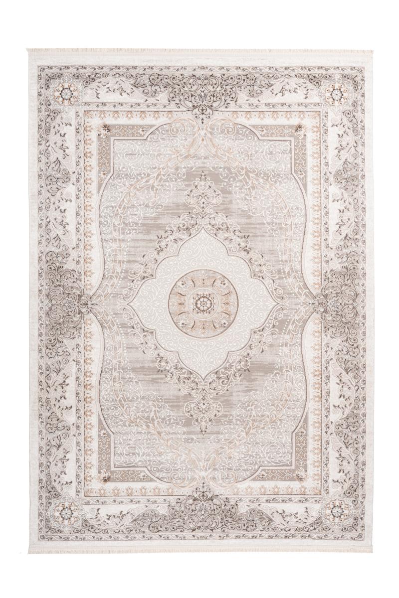 megusta Verwaschener Teppich Grau / Silber 200cm x 300cm