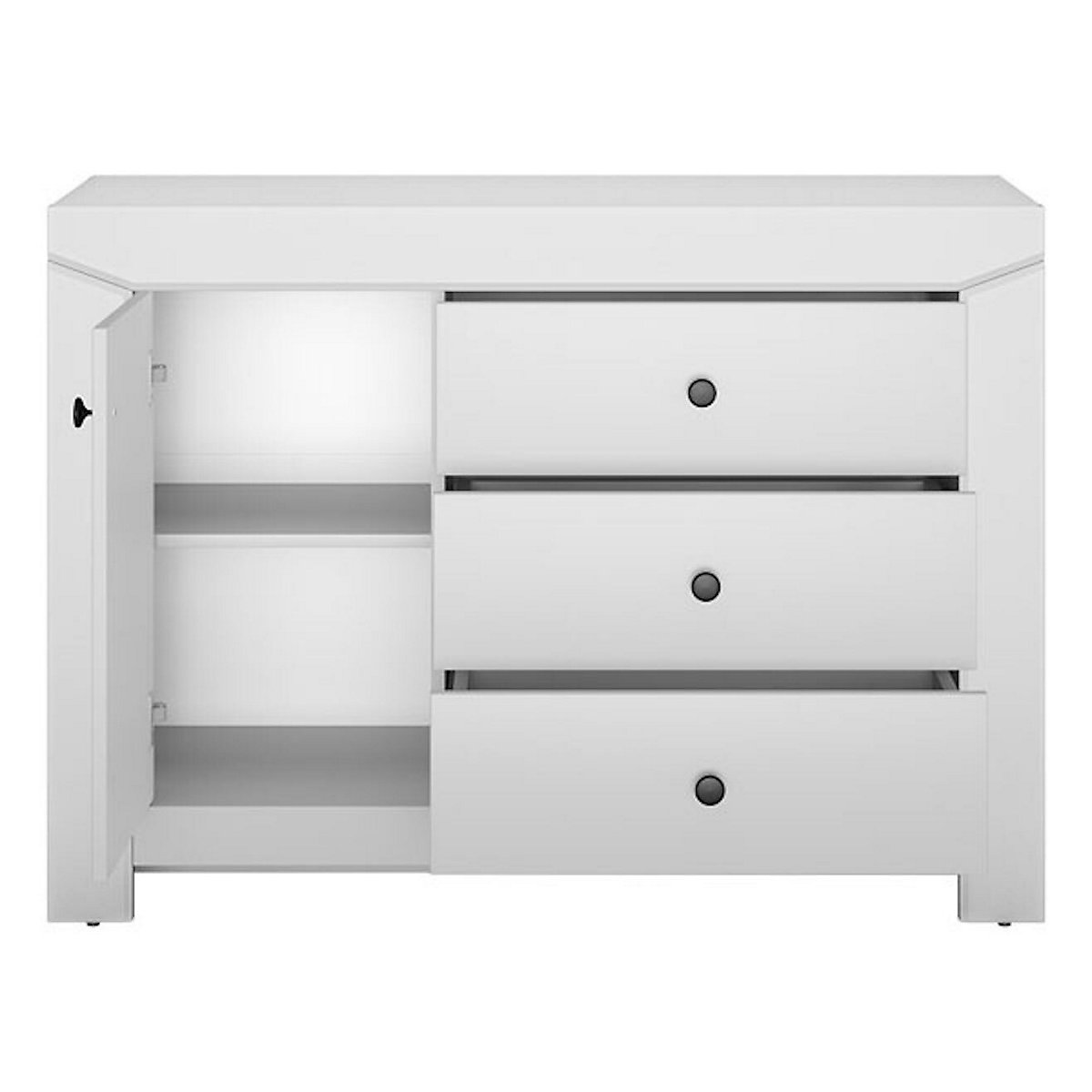 Jugendzimmer-Set Terni 4-teilig mit Kleiderschrank, Sideboard, Bett und Nachtkonsole