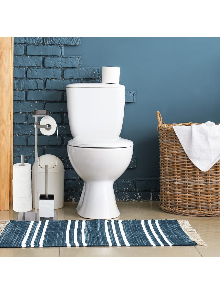 relaxdays WC-Garnitur in Silber - (B)25 x (H)69 x (T)18 cm günstig kaufen onesize