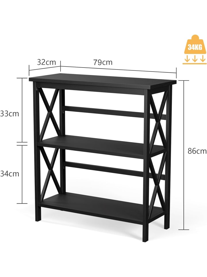 COSTWAY Konsolentisch Holz in Schwarz günstig kaufen onesize