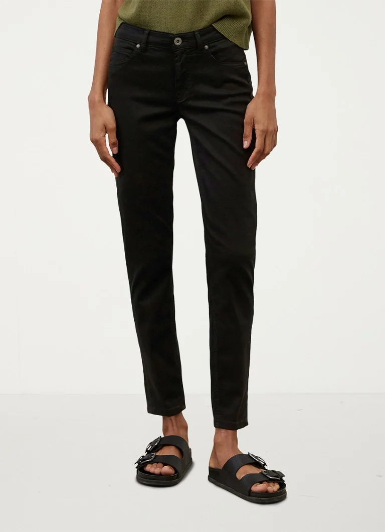 Chino Marc O'Polo taille mi-haute coupe slim en mélange de lyocell avec poches latérales