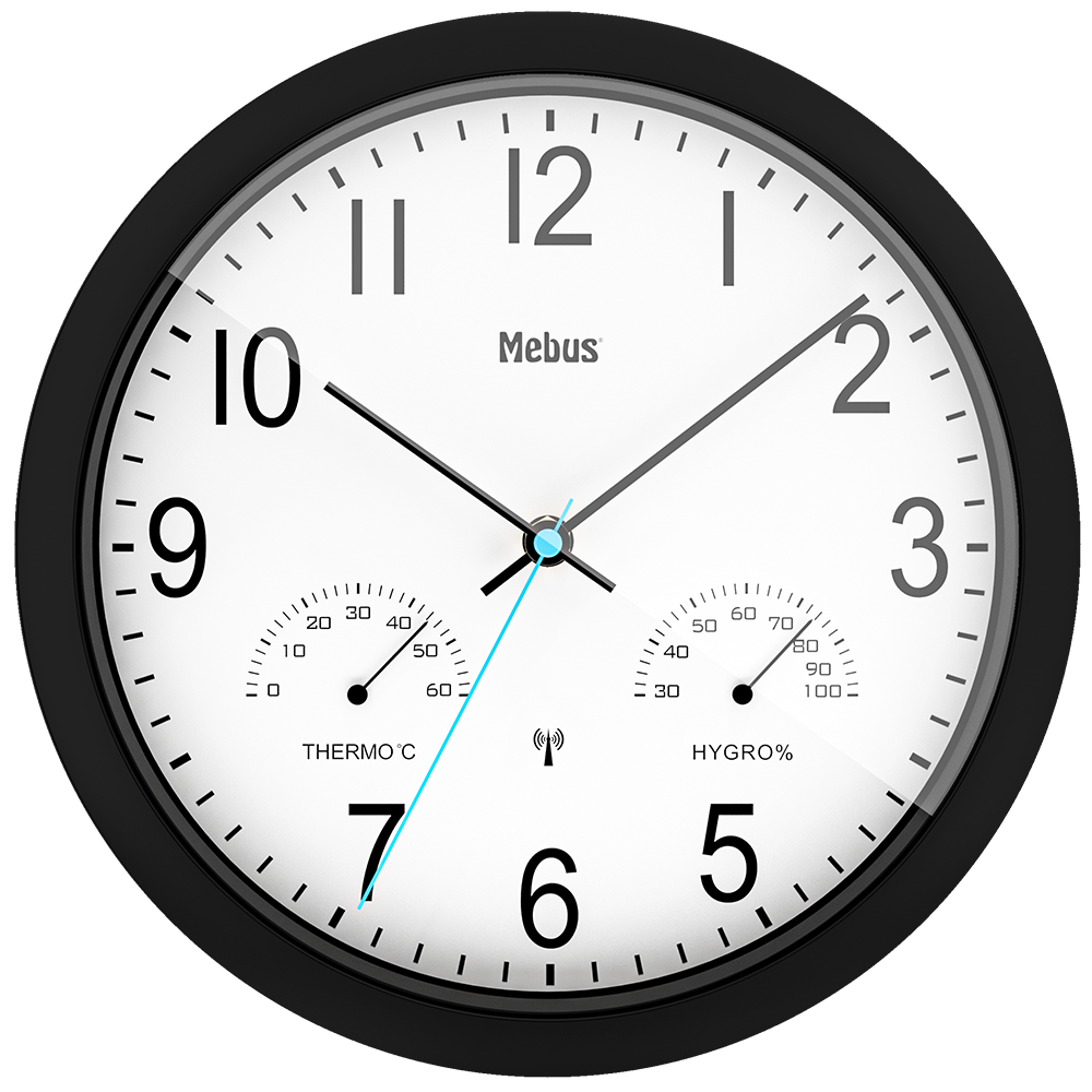 Mebus Funk-Uhr - Schwarz