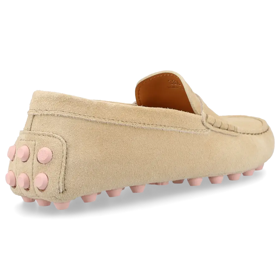 Tod's - Mokassins GOMMINOS BUBBLE Veloursleder - beige