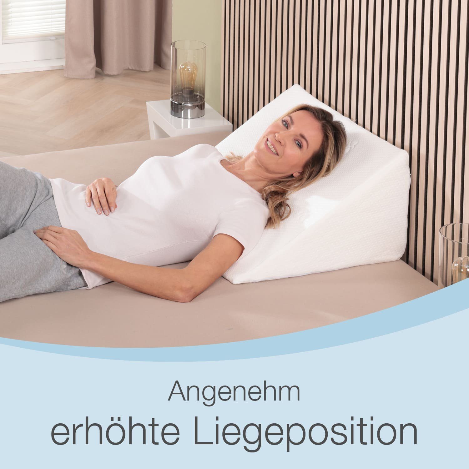 aktivshop Keilkissen, 1-tlg., für Sofa und Bett geeignet, als Beinlagerungskissen nutzbar