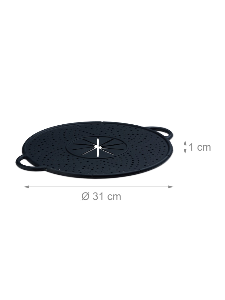 relaxdays Überkochschutz in Schwarz - Ø 30 cm günstig kaufen onesize