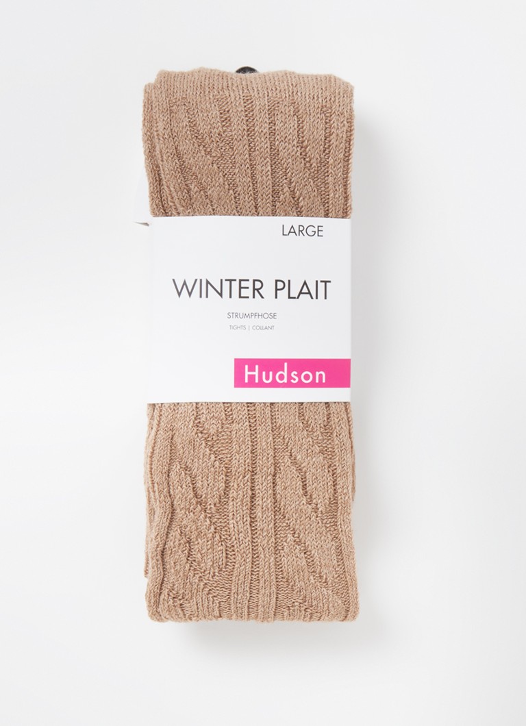 Rajstopy Hudson Cable Knit z mieszanki wełny