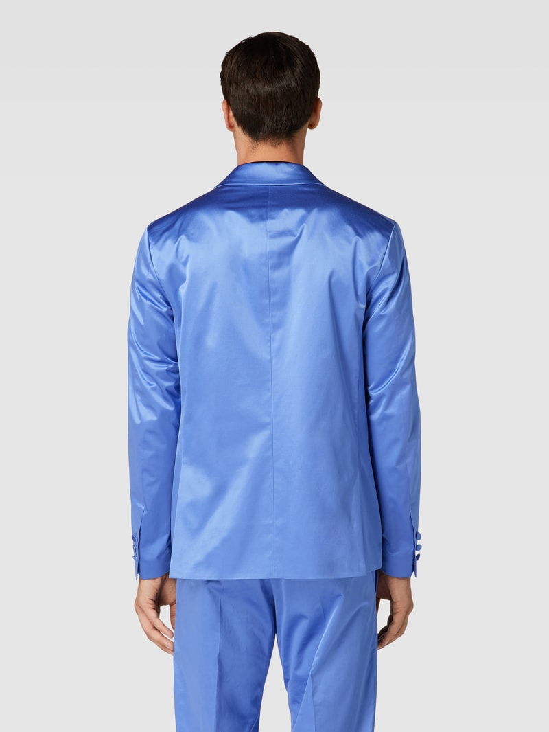 Sakko mit aufgesetzten Eingrifftaschen in metallic blau